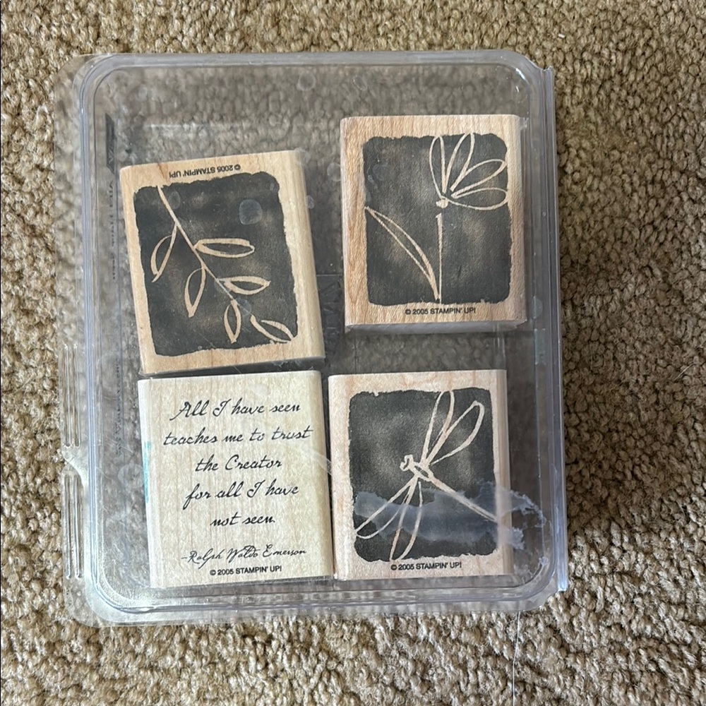 Stampin' Up! Black and Tan Botanical Stamps